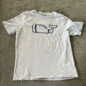 Vineyard Vines Gray Short Sleeve Tee with Whale Graphic